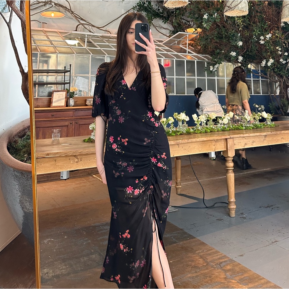 All Saints Safiya Solanio Floral Print Dress